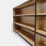 Loft-Eichenregal für Wohnzimmer oder Arbeitsbüro HUGON