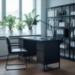 1 dębowe biurko CARIN II frezowane fronty (5)(1)