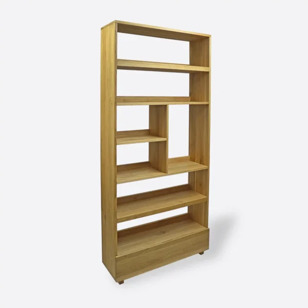 Eichenholz-Bücherregal für Wohnzimmer oder Arbeitsbüro DAVOS