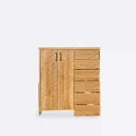 komoda dębowa CARIN 6 szuflad (8)