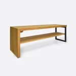 Industrialna ławka dębowa loft do przedpokoju HUGON II