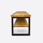 Industrialna ławka dębowa loft do przedpokoju HUGON II