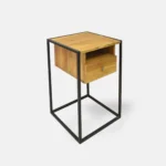 Loft-Eichenkonsole mit Schublade im Industriestil KING I