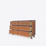 komoda NESS 6 szuflad, olej mahoń (1)