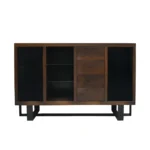 Komoda dębowa z szufladami półkami do salonu MOCCA I