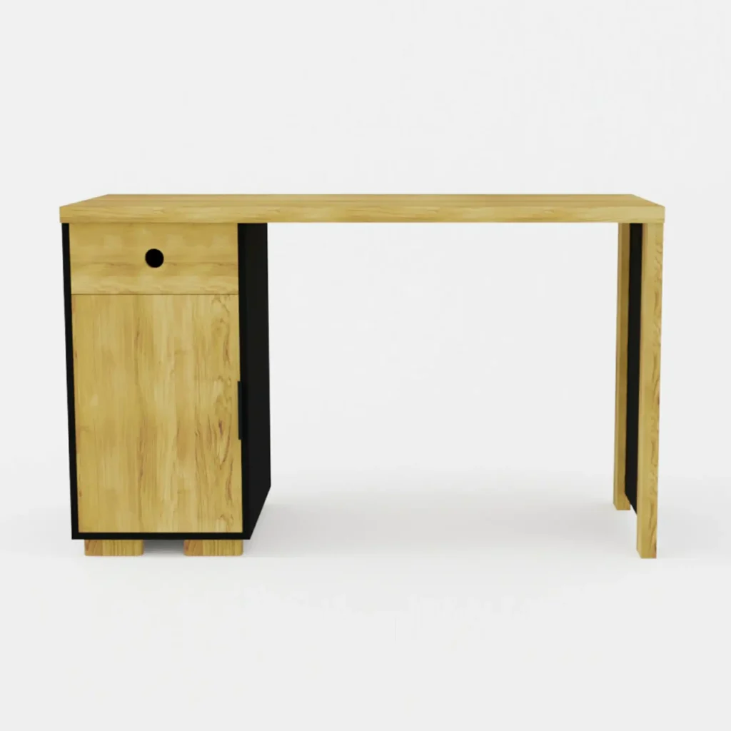 Nowoczesne biurko dębowe lite drewno CARLA