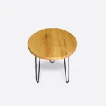 Taboret w stylu loft z dębowym siedziskiem