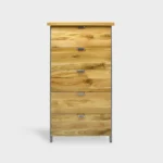 Komoda dębowa z szufladami wysoka do salonu HUGON I