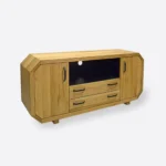 Moderner TV-Schrank aus massivem Eichenholz mit Schubladen OMNIS II