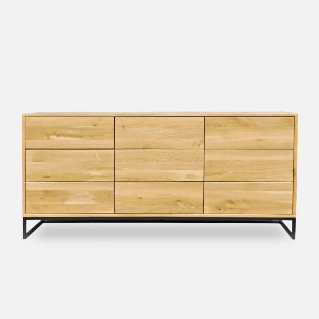 dębowa komoda Meris III styl industrialny (6)