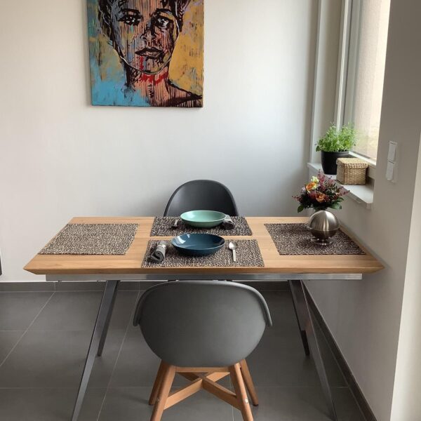 Stół dębowy na metalowych nogach VITA