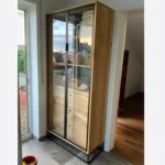 Witryna dębowa ze szklanym frontem MERIS III