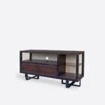 Drewniana szafka RTV MOCCA lakier rustykalny (3)