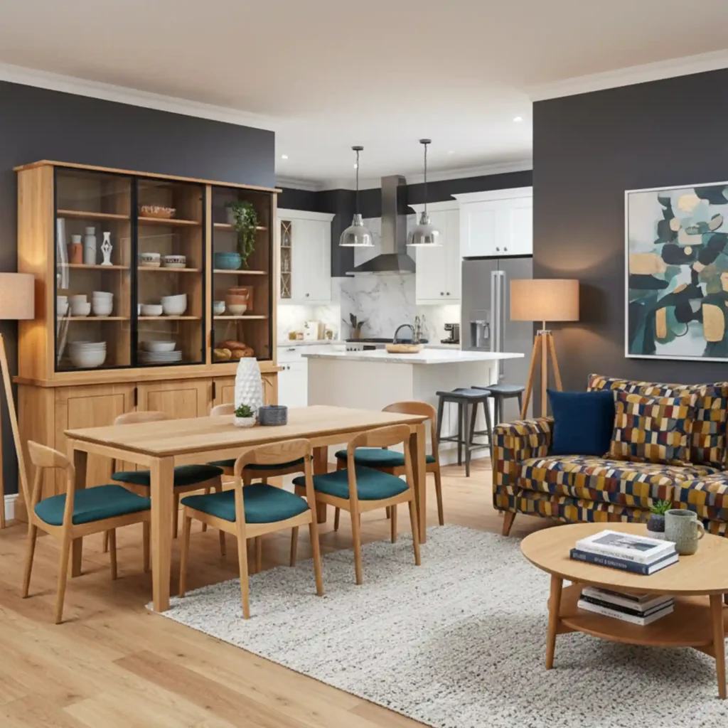 stół dębowy rozkładany DANTE kredens MARINO