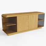 Szafka RTV pod telewizor ze szklanymi drzwiczkami CARMEN