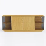 Szafka RTV pod telewizor ze szklanymi drzwiczkami CARMEN