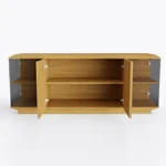 Szafka RTV pod telewizor ze szklanymi drzwiczkami CARMEN