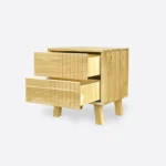 Eichenholz-Nachttisch mit Schubladen nach Maß für Schlafzimmer NESS