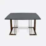 Stół z dębowego drewna na nodze miedź  MERIDIAN