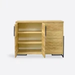 Kommode aus Eichenholz mit Fischgrätmuster 130 cm breit CARIN – Bild 11