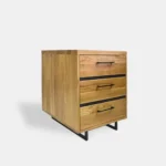 Komoda dębowa z szufladami na metalowych nogach HUGON II
