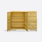 Komoda z dębowego drewna w jodełkę do salonu CARIN