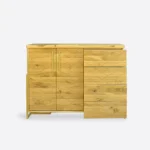 Komoda z dębowego drewna w jodełkę do salonu CARIN