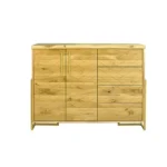 Komoda z dębowego drewna w jodełkę do salonu CARIN