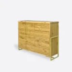 Komoda z dębowego drewna w jodełkę do salonu CARIN