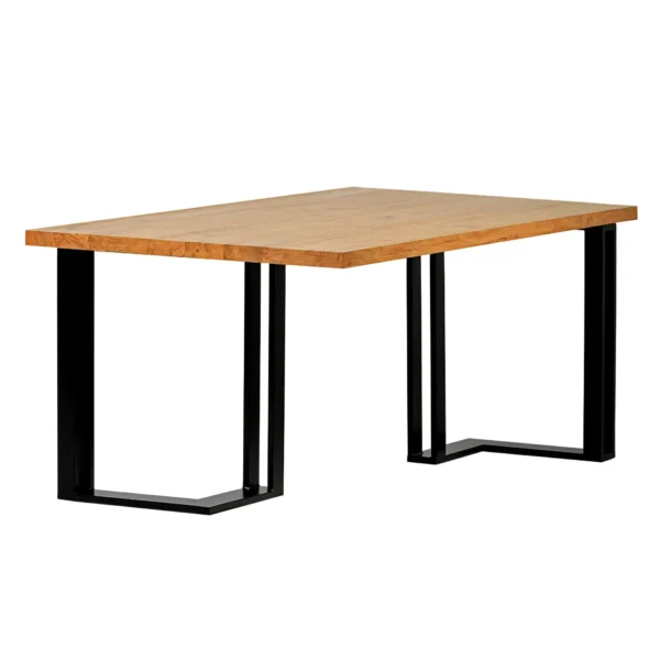 Tisch mit Eichenplatte und Metallgestell SNAKE