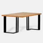 Tisch mit Eichenplatte und Metallgestell SNAKE