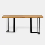 Tisch mit Eichenplatte und Metallgestell SNAKE
