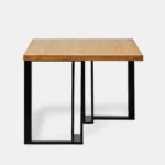 Tisch mit Eichenplatte und Metallgestell SNAKE