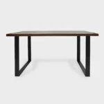 Stół z dębowym blatem i metalowymi nogami Westa