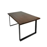 Stół z dębowym blatem i metalowymi nogami Westa