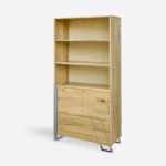 Designerski regał drewniany z szufladami i szafką BORA