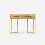 Konsole aus Eiche mit Schubladen und Metallbeinen für das Wohnzimmer CARIN I