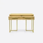 Konsole aus Eiche mit Schubladen und Metallbeinen für das Wohnzimmer CARIN I