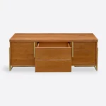 Nowoczesna szafka RTV drewniana z motywem jodełki CARIN