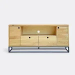 Industrialna szafka RTV loft dębowa z szufladami MERIS