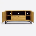 Industrialna szafka RTV loft dębowa z szufladą MERIS