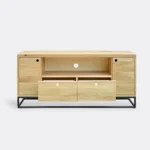 Industrialna szafka RTV loft dębowa z szufladami MERIS