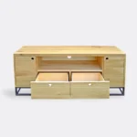 Industrialna szafka RTV loft dębowa z szufladami MERIS