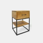 Loft-Nachttisch aus Holz mit Regalboden für das Schlafzimmer MERIS