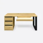 Biurko dębowe z szufladami z litego drewna do gabinetu CAMERON