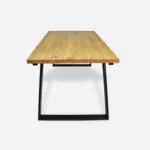 Stół z dębowym blatem na metalowych nogach w stylu loftowym CALLA