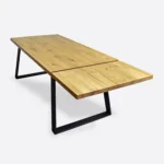 Stół z dębowym blatem na metalowych nogach w stylu loftowym CALLA