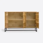 Industrielle Eichenholzkommode auf Metallgestell MERIS II