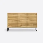 Industrielle Eichenkommode auf Metallgestell MERIS II