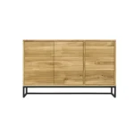 Industrielle Eichenholzkommode auf Metallgestell MERIS II